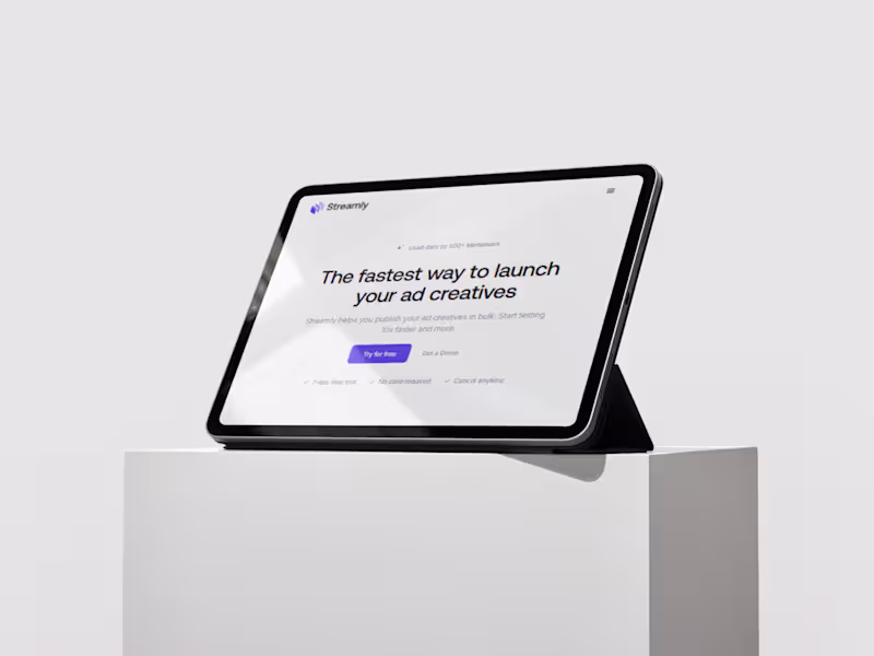 Cover image for Streamly - Ads Manager - SaaS Website Development