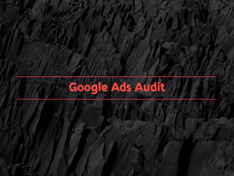 Cover image for Google Ads Audit