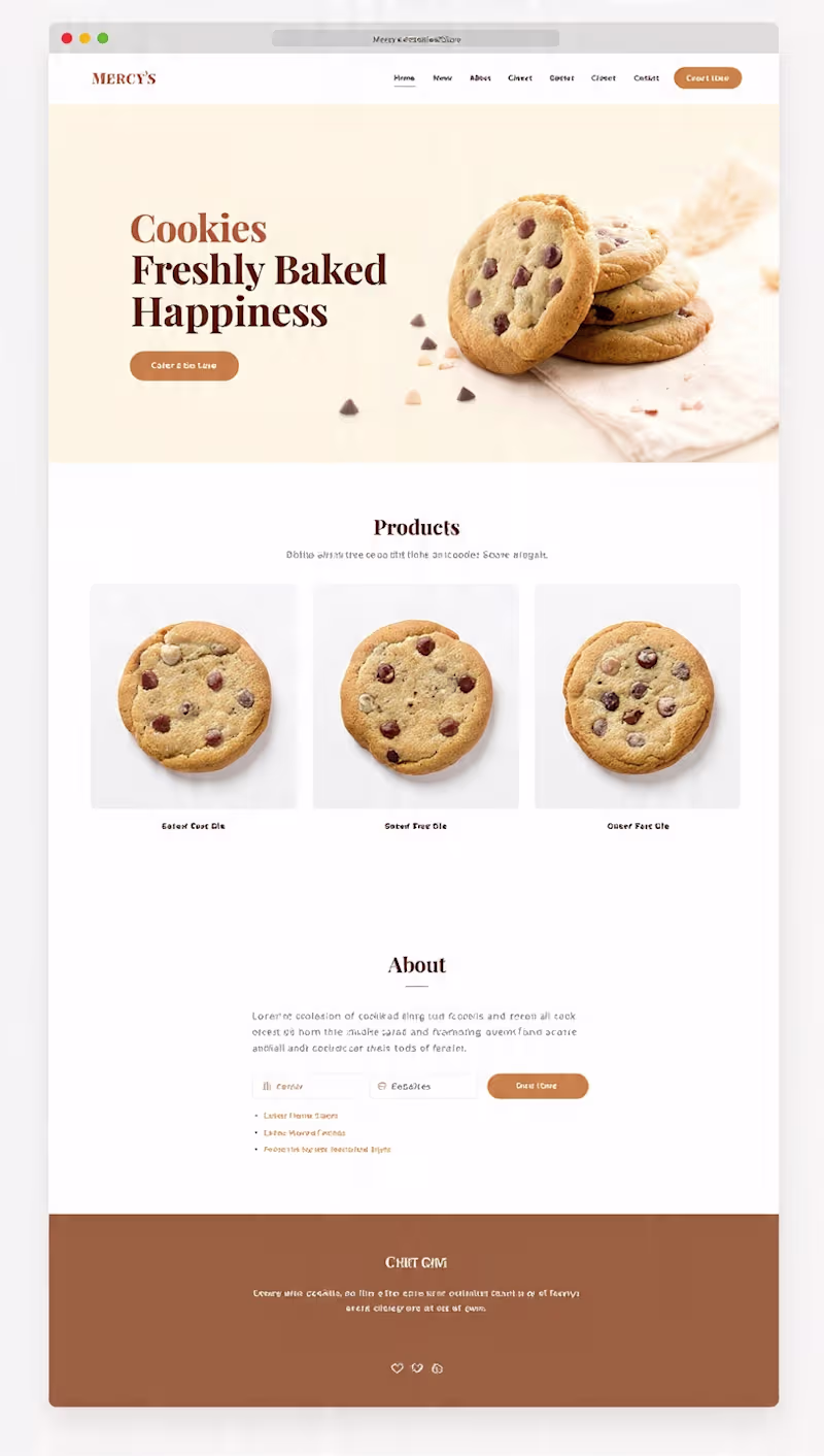 Cover image for Wix Website Design for Bakery & Cookie Stores