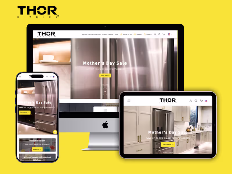 Cover image for Custom Shopify eCommerce Development for THOR Kitchen