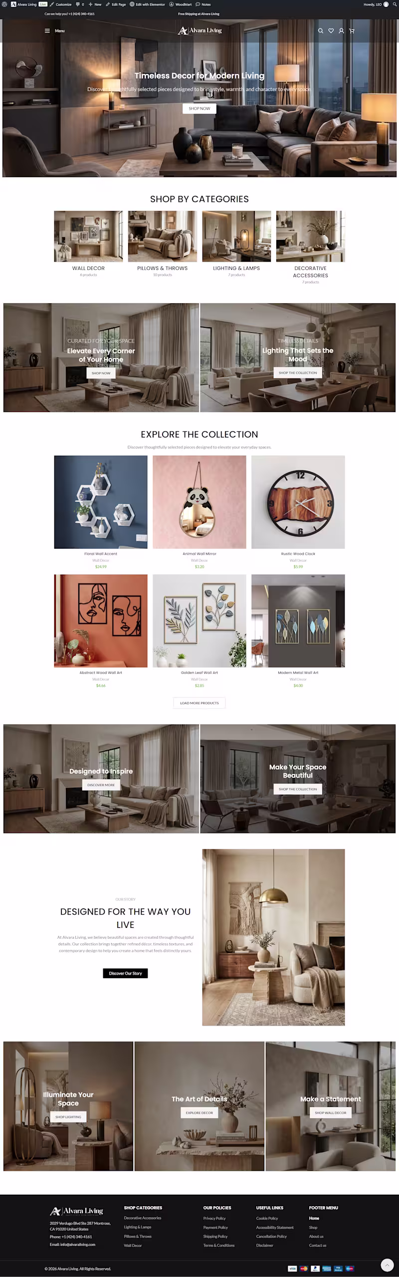 Cover image for Alvara Living - E-commerce Website