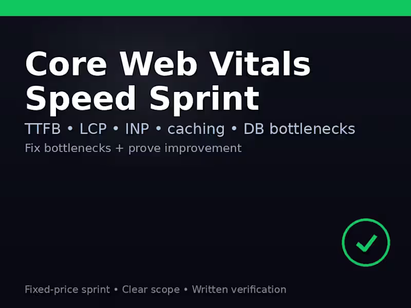 Cover image for Core Web Vitals / PageSpeed Cleanup
