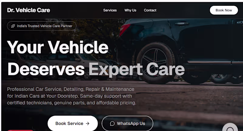 Cover image for Build a Car services website