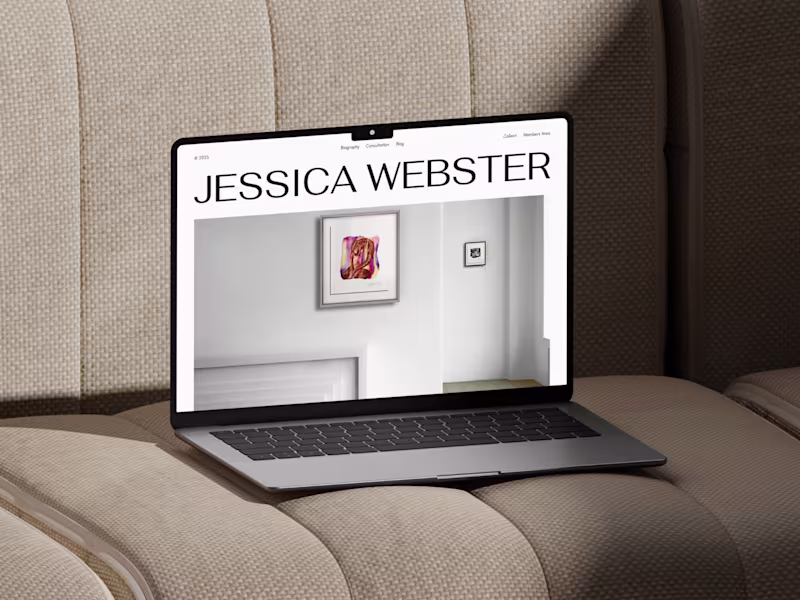 Cover image for A gallery-inspired artist website designed