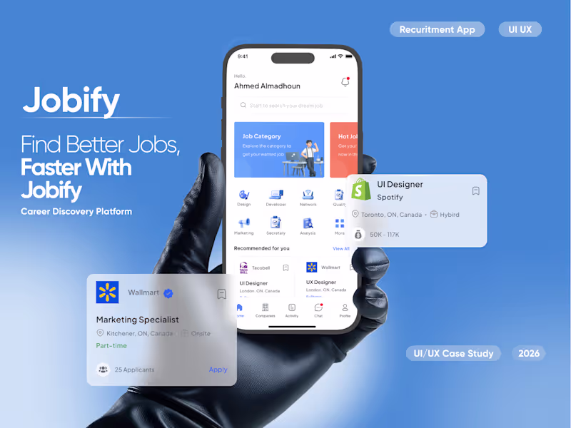 Cover image for Jobify mobile app Case Study