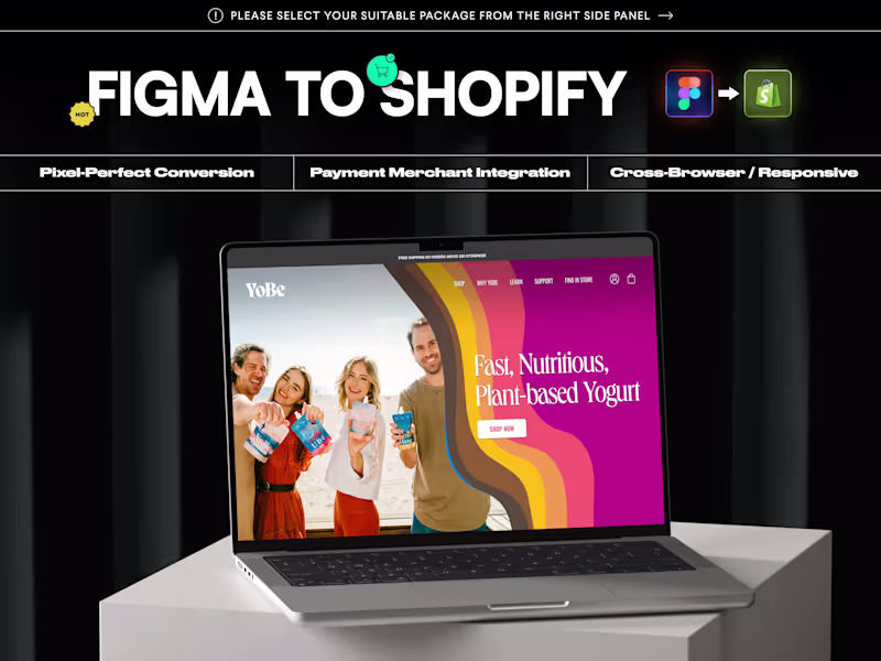 Cover image for Get a Figma design to Shopify store website development