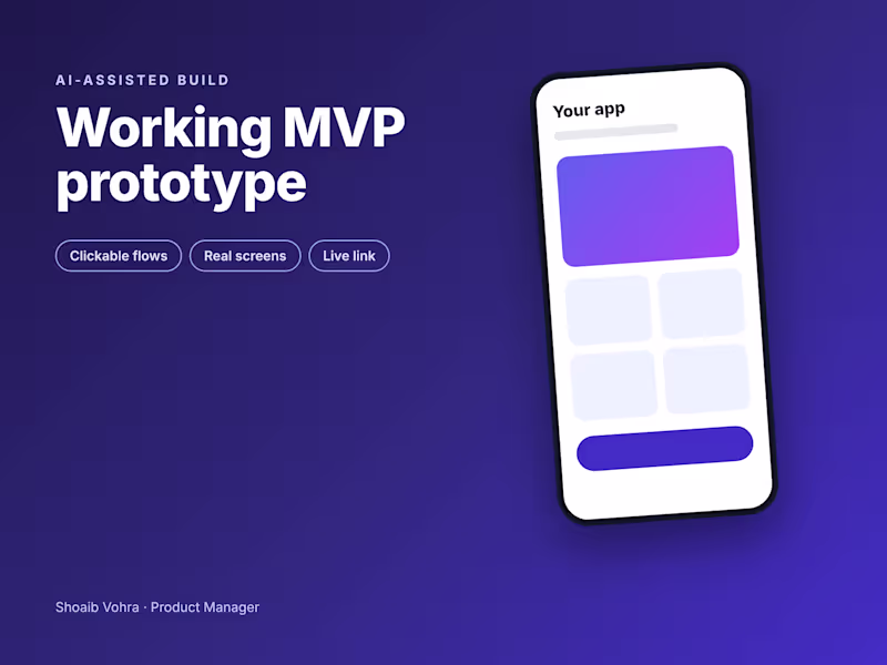 Cover image for AI-Built MVP: From Idea to Working App