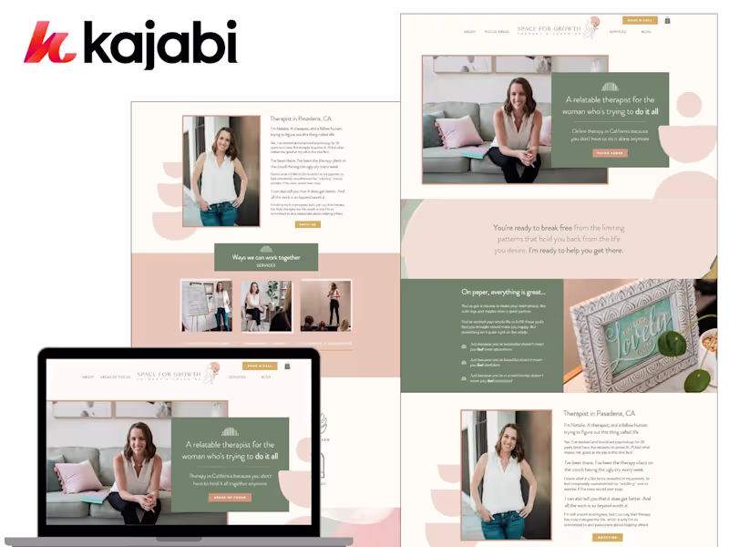 Cover image for Kajabi Online Course Website- Health & Wellness Website