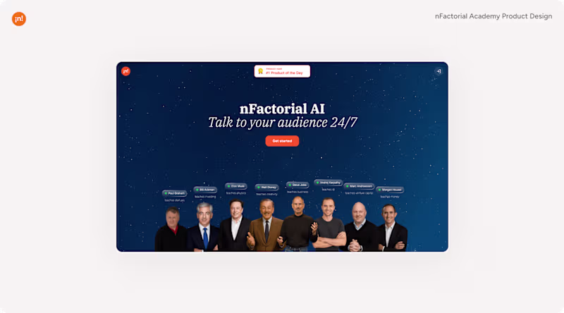 Cover image for A landing design for nFactorial