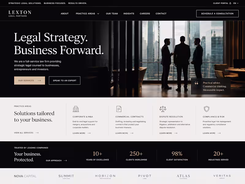Cover image for Premium legal/consulting website concept focused