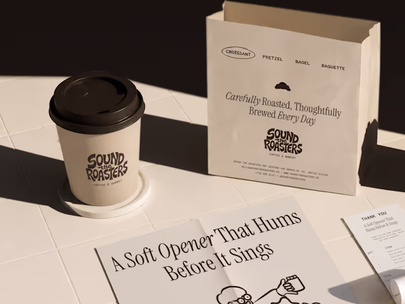 Cover image for Sound The Roasters - Coffee and Bakery Brand Identity