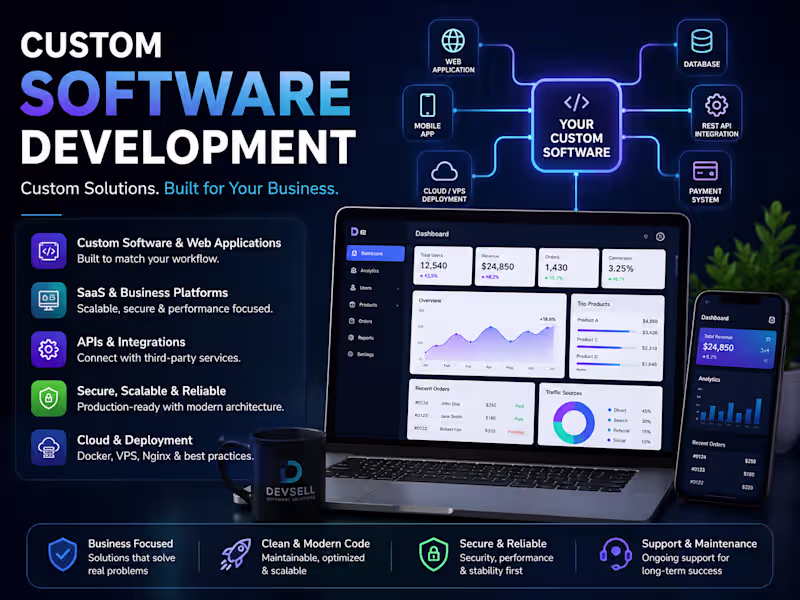 Cover image for Custom Software Development