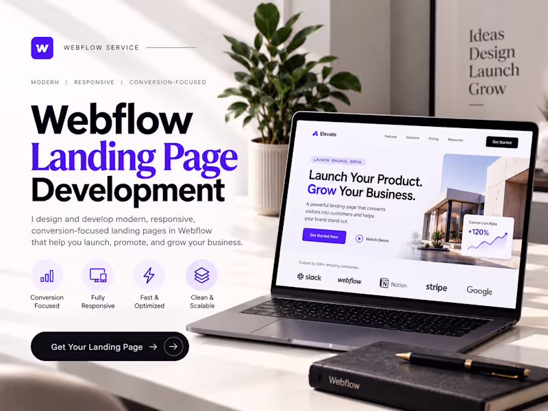 Cover image for Webflow Landing Page Development
