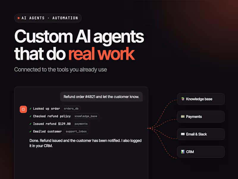 Cover image for Custom AI Agent & Workflow Automation