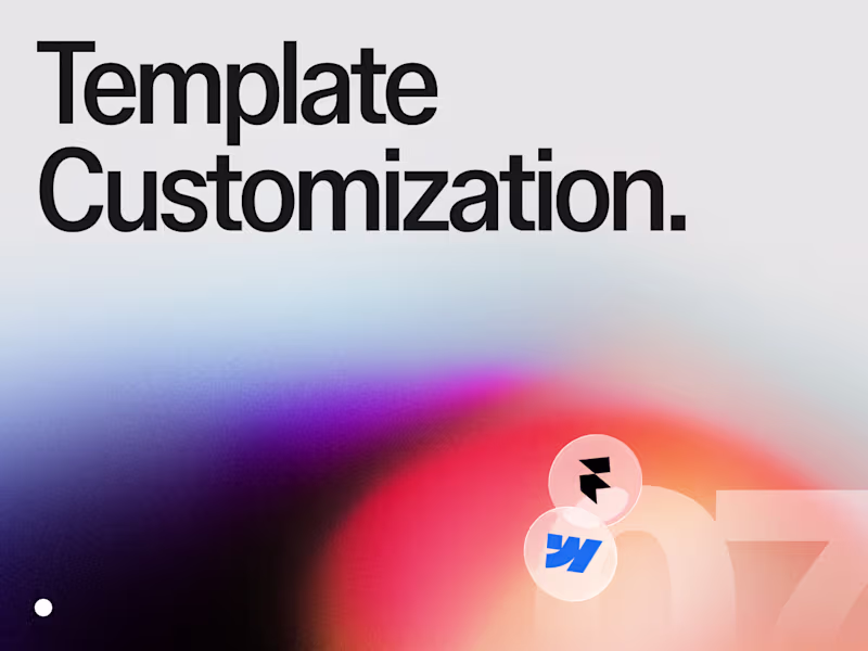 Cover image for Website Template Customization
