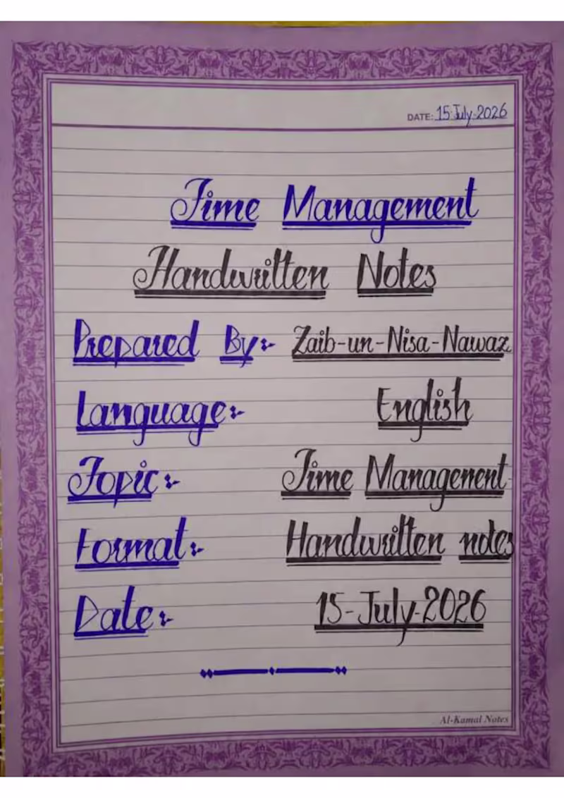 Cover image for Premium English Handwriting Sample —