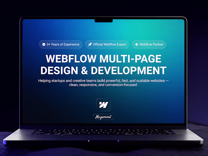 Cover image for Webflow Website | Design + Build, Multi-Page | CMS | Animations 