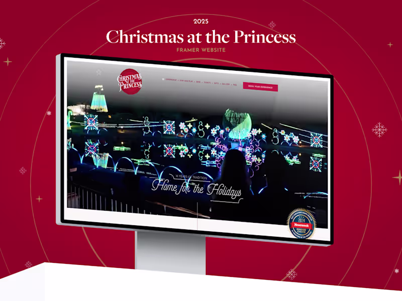Cover image for Christmas at the Princess Framer Website