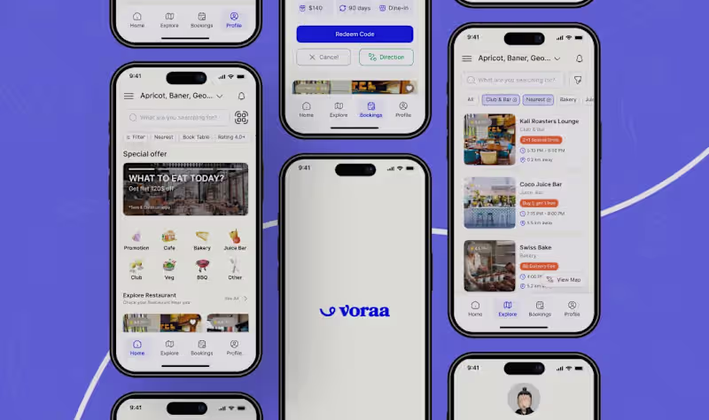 Cover image for Voraa Dining Experience App Development