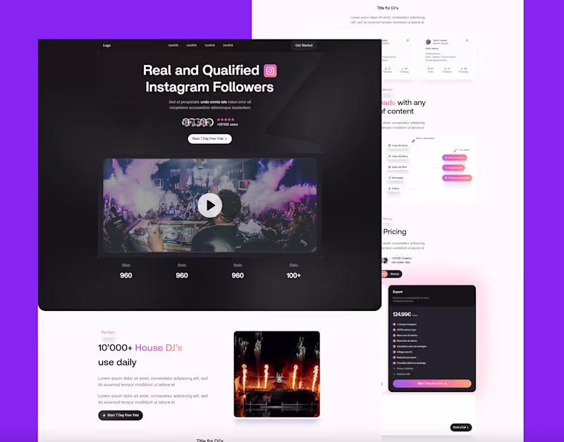 Cover image for DJ Interactive Landing Page | UI/UX Designer | Front End Next.js