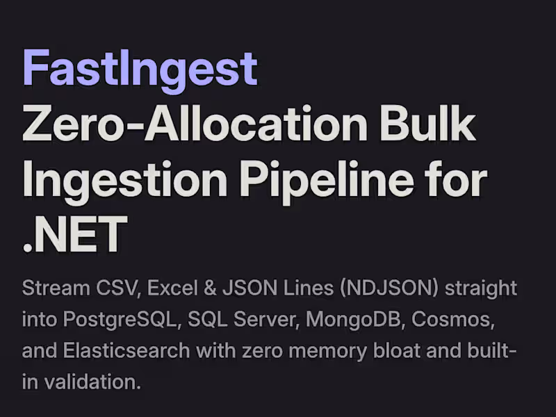 Cover image for FastIngest: A High-Performance Data Ingestion Pipeline