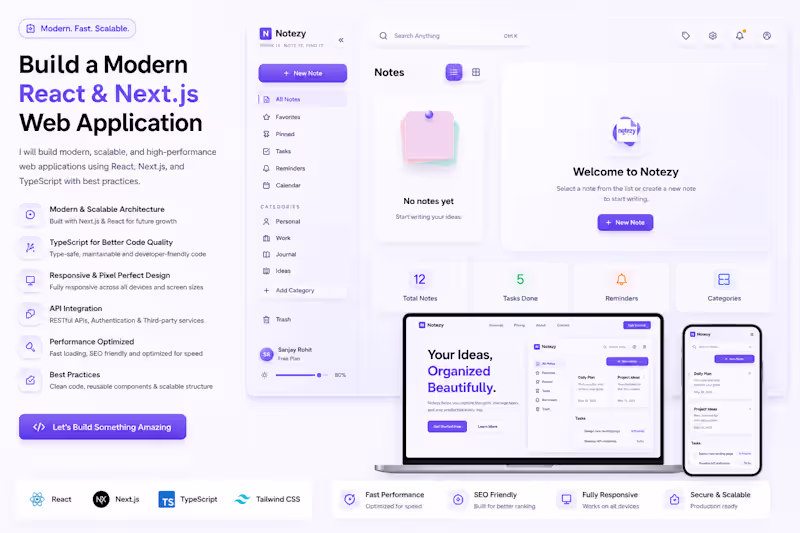 Cover image for Build a Modern React and Next.Js Web Application