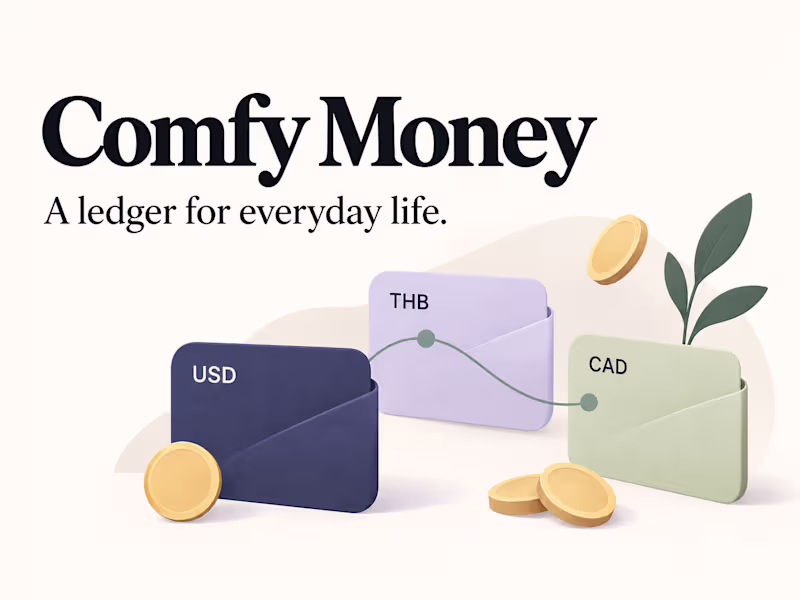 Cover image for Comfy Money - a private multi-currency ledger