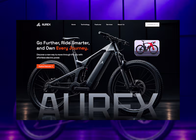 Cover image for Electric Scooter/Bike Website UI/UX Concept