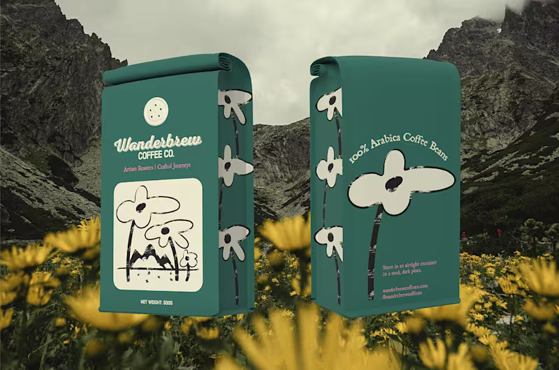 Cover image for Wanderbrew Coffee Co. Brand Design and Packaging