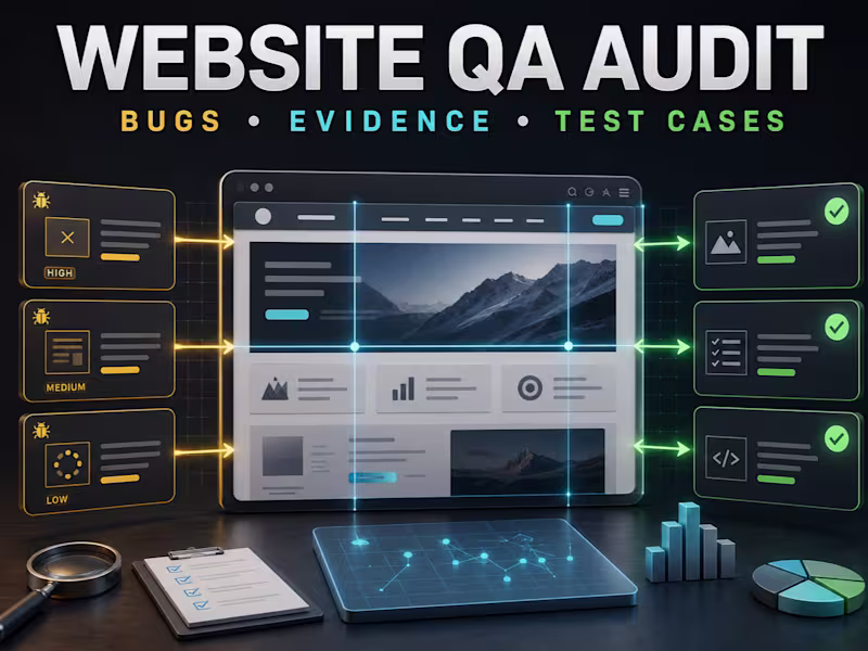 Cover image for Website QA Audit With Bugs, Evidence & Test Cases