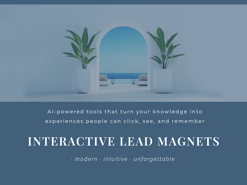 Cover image for AI Web-based Interactive Lead Magnet