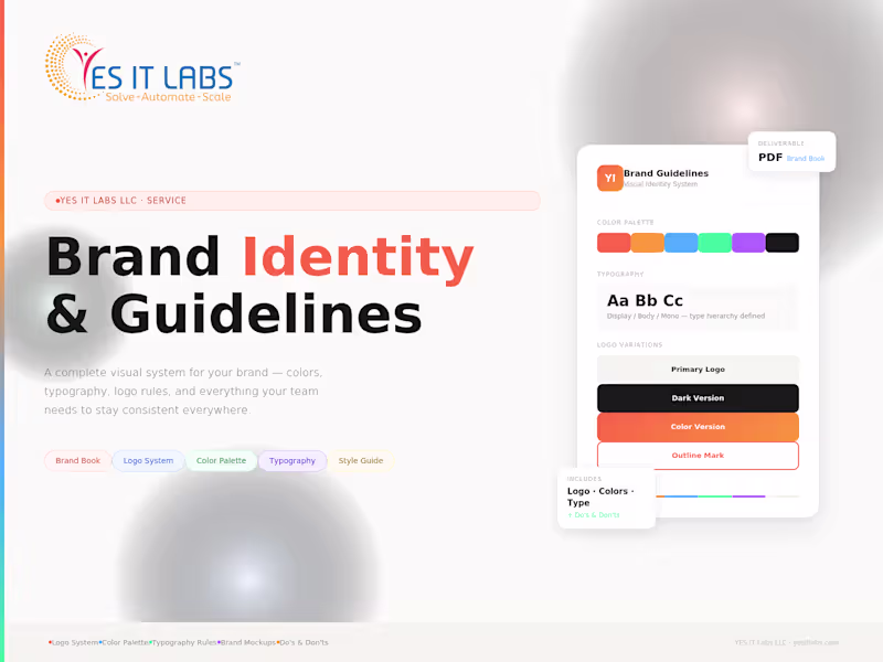 Cover image for Brand Guidelines & Identity System Design