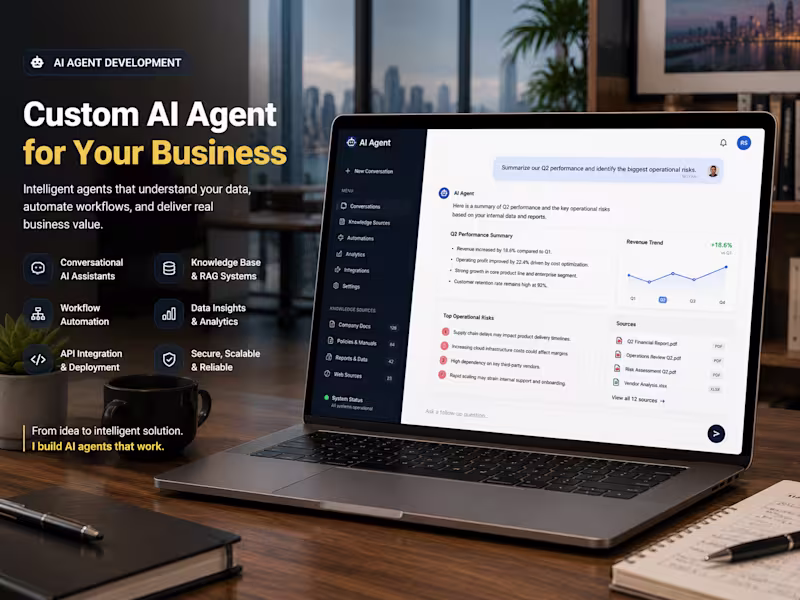 Cover image for I Will Build a Custom AI Agent for Your Business
