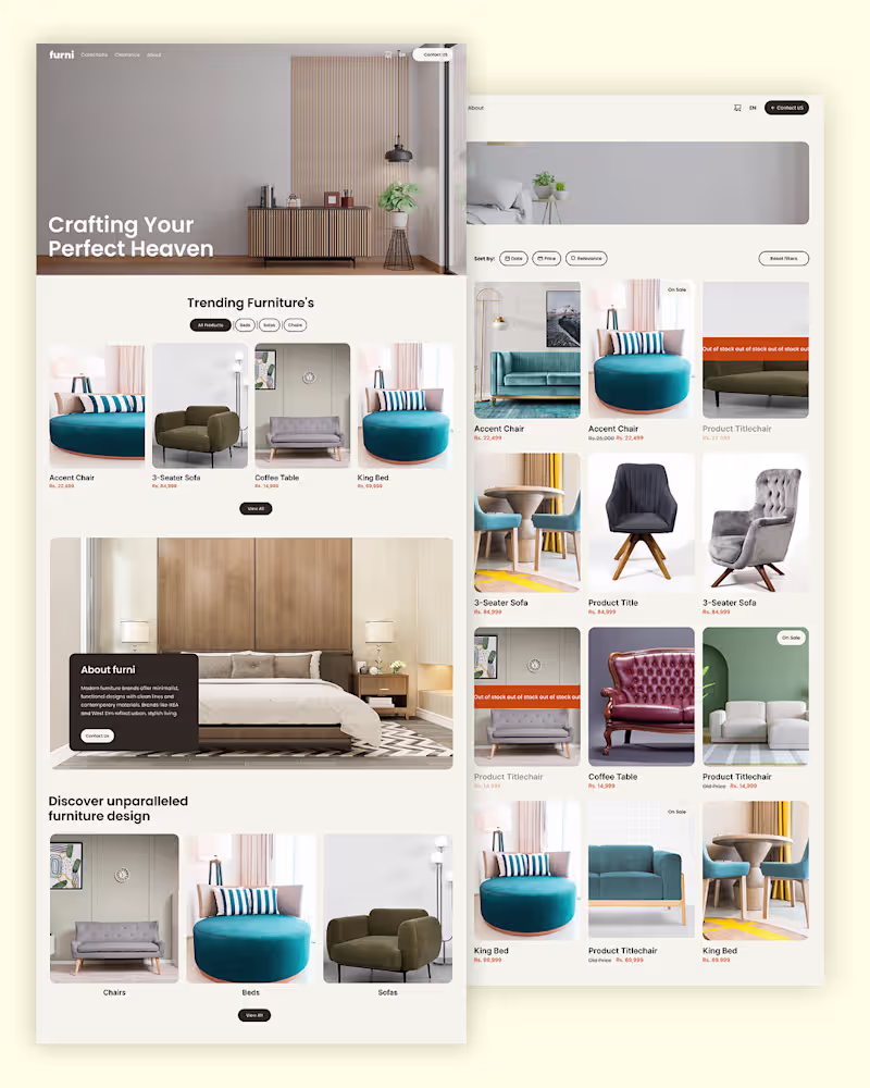 Cover image for Modern Furniture Website Design and Development