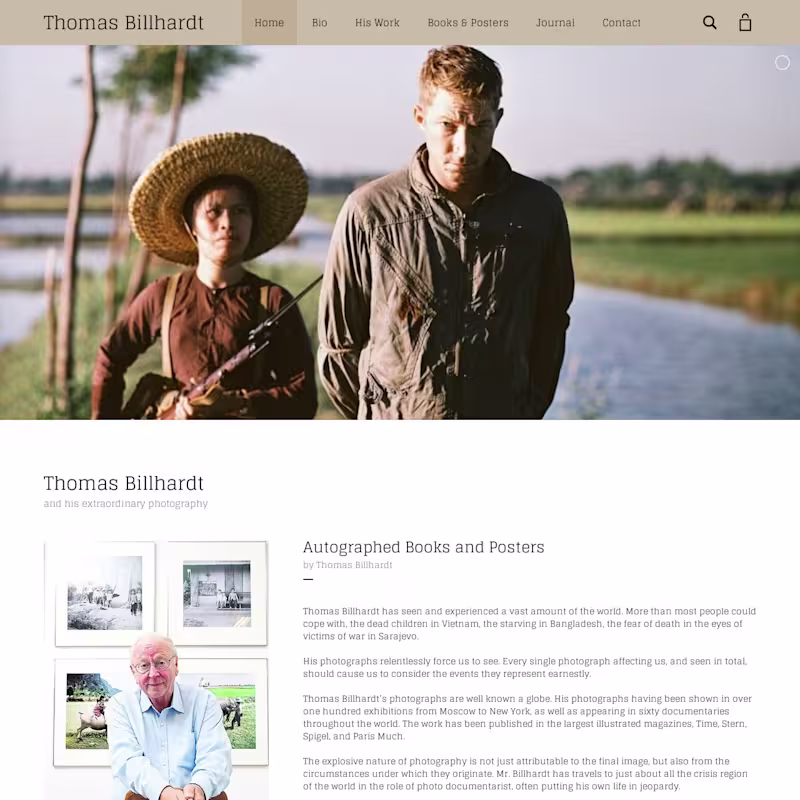 Cover image for Thomas Billhardt Photography website