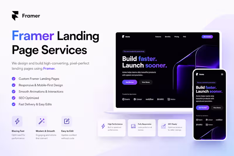 Cover image for Framer Landing Page for Lead Generation