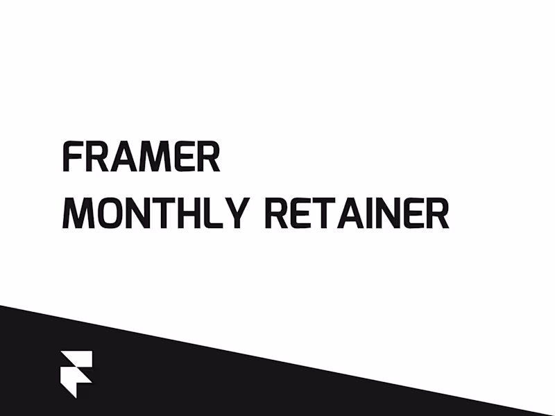 Cover image for Framer Monthly Retainer