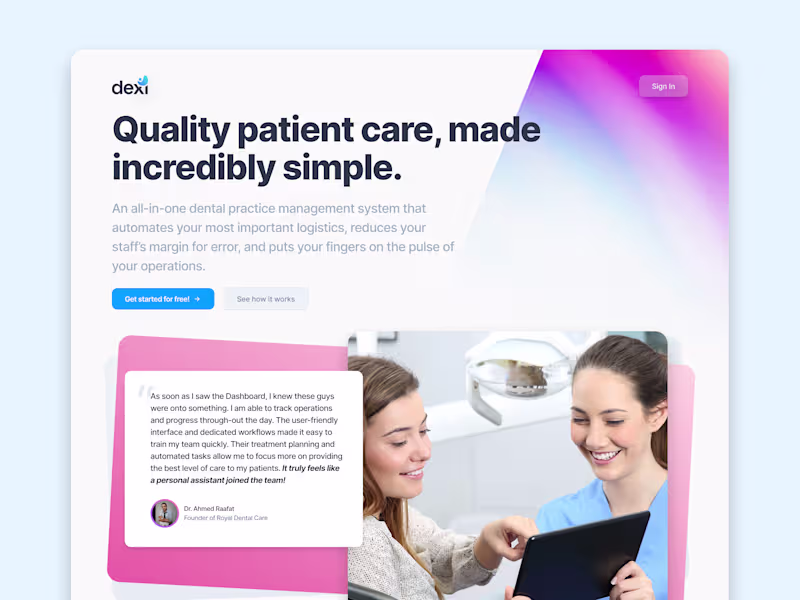 Cover image for Dexi • Your new dental assistant