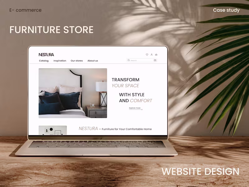 Cover image for Web Design for a Furniture E-Commerce Store