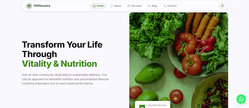 Cover image for Full-stack website "Fitlifesutra"