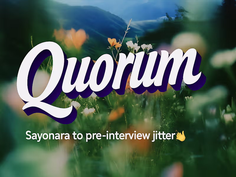 Cover image for Meet Quorum: the AI-powered interview coach that makes inter...