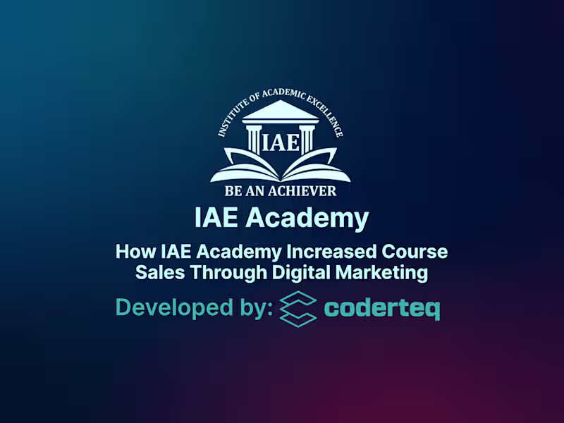 Cover image for How IAE Academy Increased Course Sales Through Digital Marketing