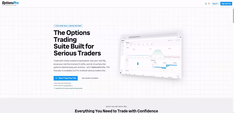 Cover image for OptionsPro Suite — Options Trading Journal & Analytics
