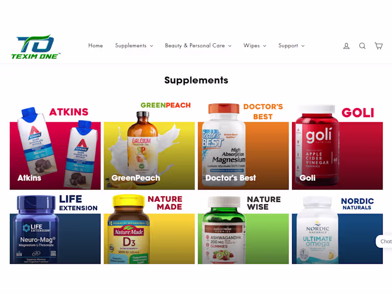 Cover image for Texim One: Your One-Stop Destination for Supplements