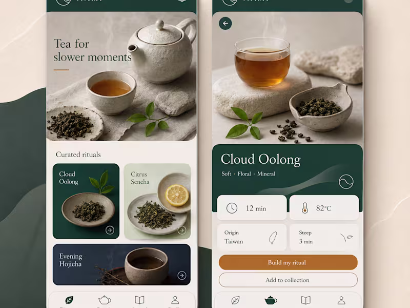 Cover image for NAMI - Tea Ritual Mobile App