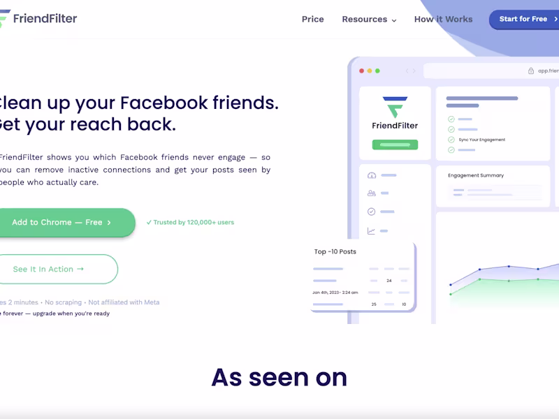 Cover image for FriendFilter – Facebook Friend Filter