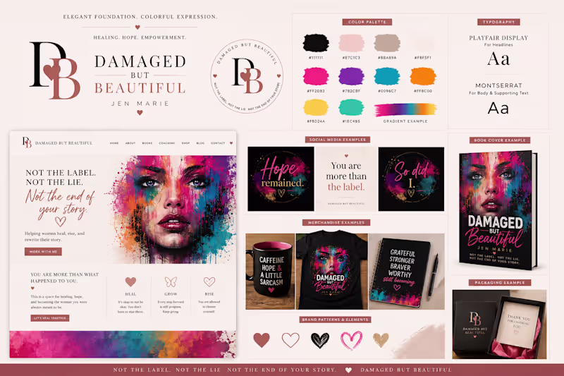 Cover image for Damaged But Beautiful: Brand Identity Concept