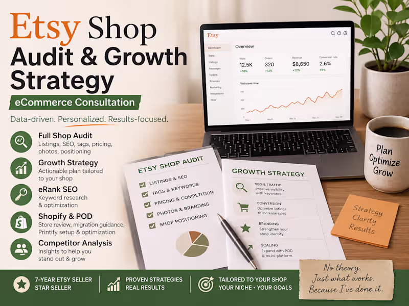 Cover image for Etsy Shop Audit & Growth Strategy — eCommerce Consultation