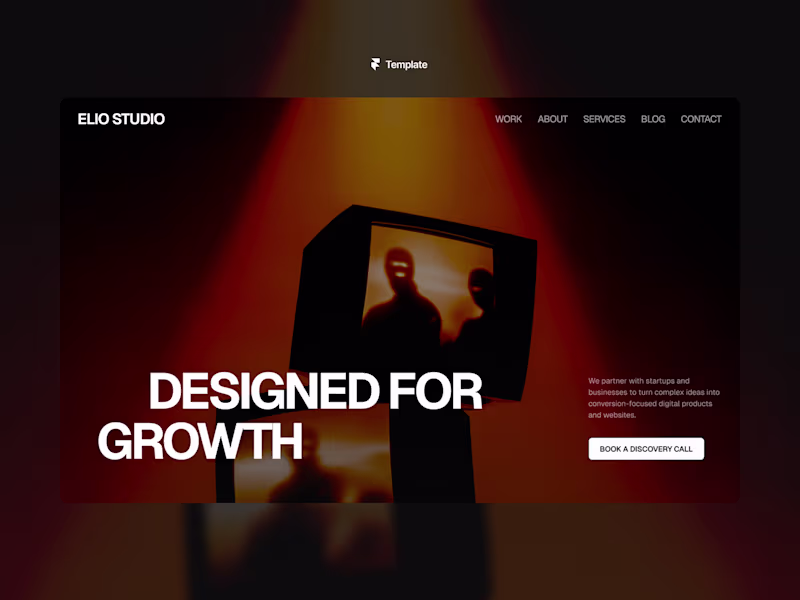 Cover image for Elio Studio Framer Template Design and Development