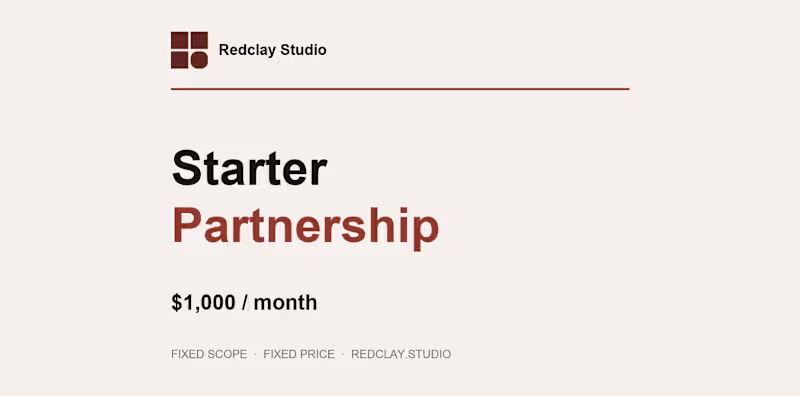 Cover image for Starter — Monthly Partnership